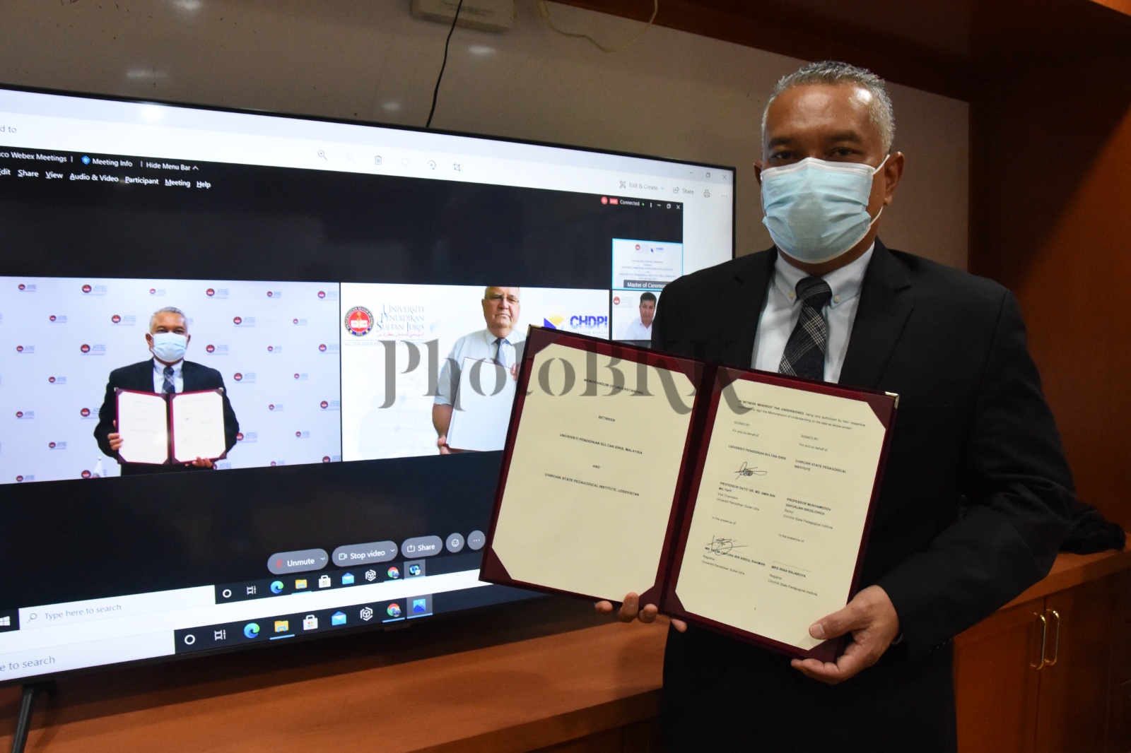 9 Julai 2021 Program Virtual Memorandum Of Understanding Signing Ceremony Between UPSI And CSPI